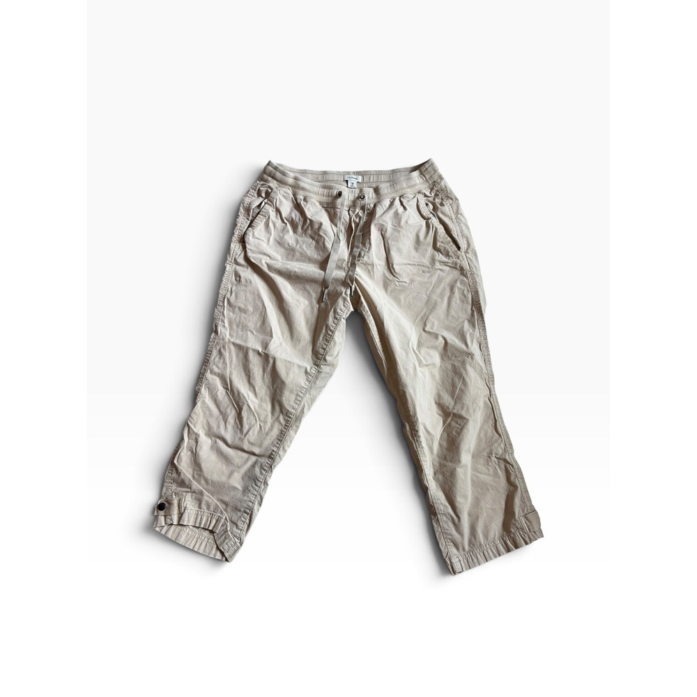 L.L. Bean Vista Camp Pants Medium Khaki Hiking Outdoor Utility Crop